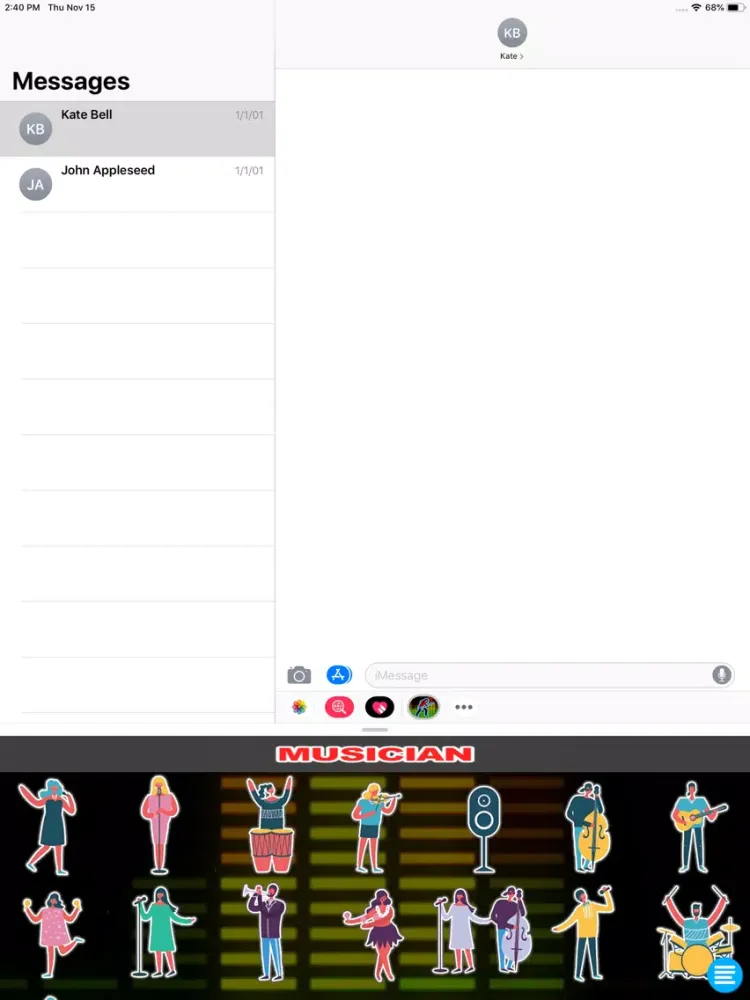Musician Messenger iPad  স্ক্রিনশট