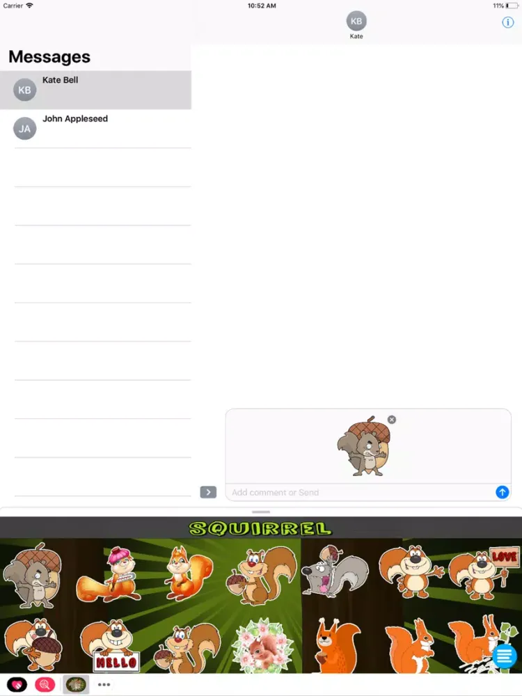 Capturas de tela do Squirrel Messenger iPad 
