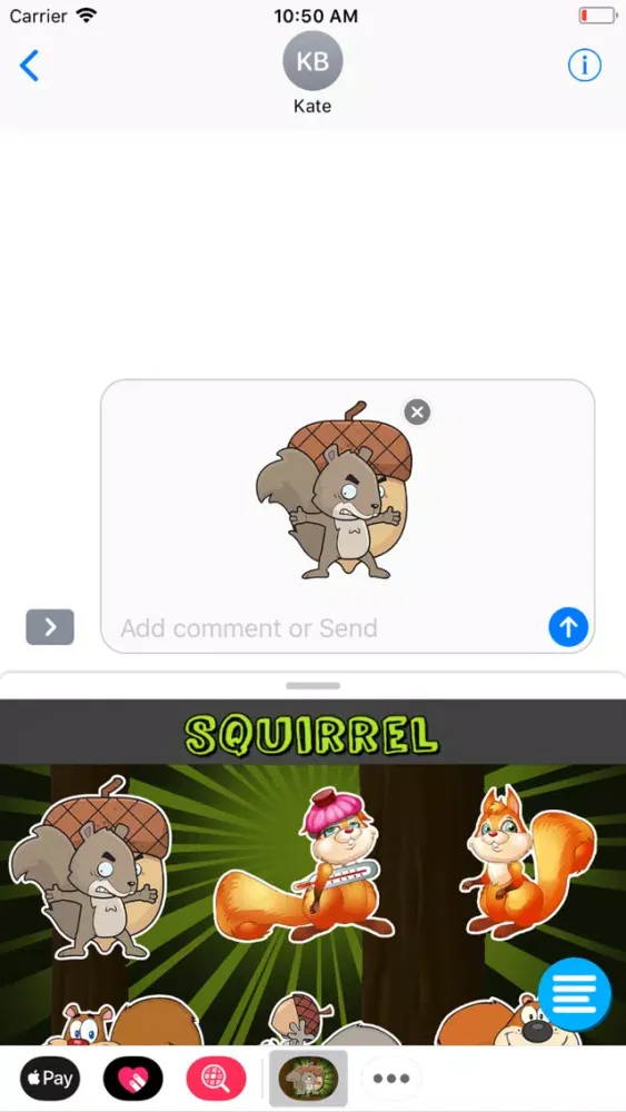 Capturas de tela do Squirrel Messenger