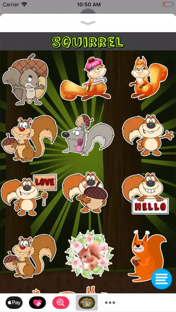 Capturas de tela do Squirrel Messenger