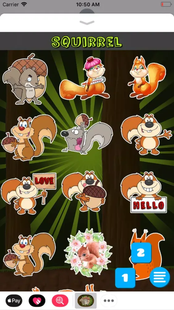 Capturas de tela do Squirrel Messenger