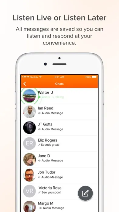 Capturas de tela do Voxer Walkie Talkie Messenger