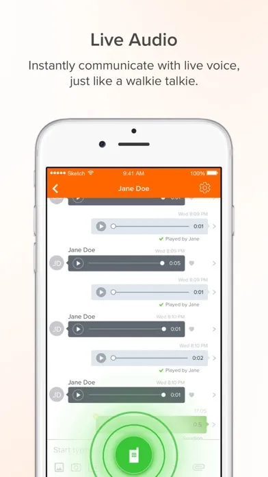 Capturas de tela do Voxer Walkie Talkie Messenger