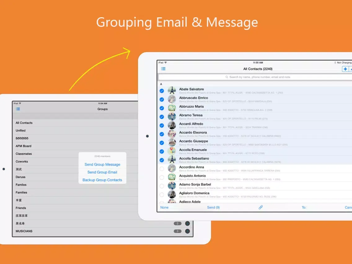 aContacts+ - Contact Manager iPad  スクリーンショット