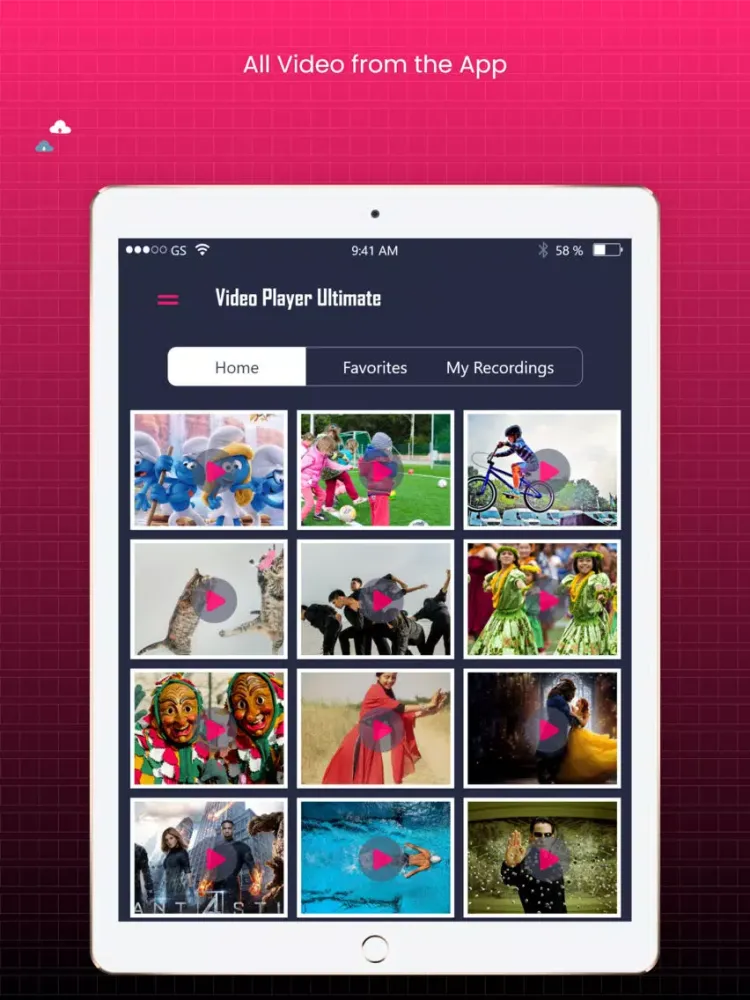 Video Player Ultimate iPad  Screenshots