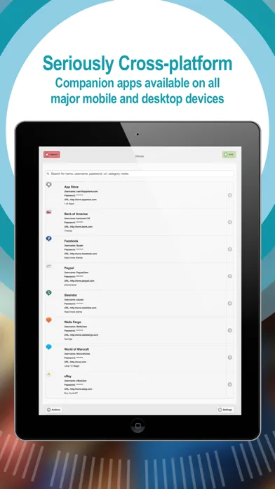 Captures d'écran de Easy Password Storage
