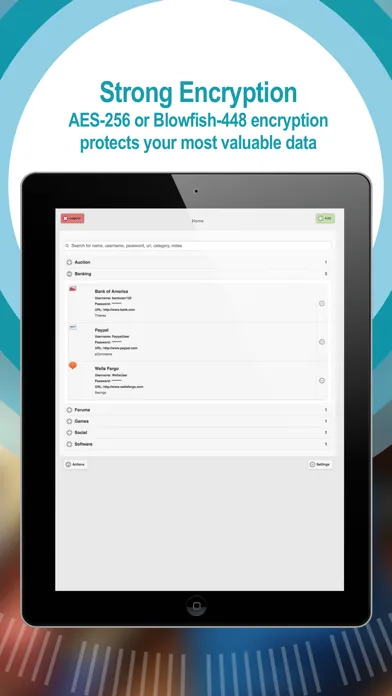 Captures d'écran de Easy Password Storage