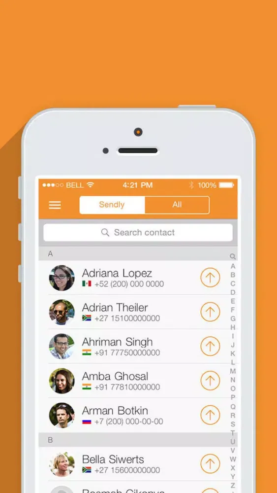 Sendly: Send top up to family and friends prepaid phones abroad by Rebtel应用截图