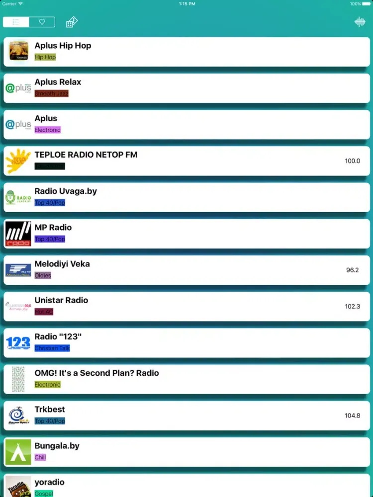 Capturas de tela do Радыё - Радыё Беларусь Radio Belarus iPad 