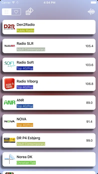 Radios Danmark (Denmark Radio FM) - Include DR P2 Klassisk, Radioer Nova FM,Radio Alfa, Skala FM Screenshots