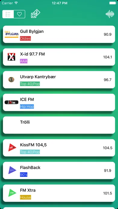 Скриншоты Iceland Radio Live Player (Ísland,Icelandic)