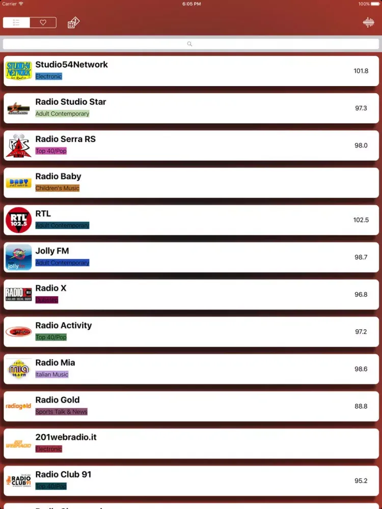 Radio - Le Migliori Radio FM Italiane iPad  স্ক্রিনশট