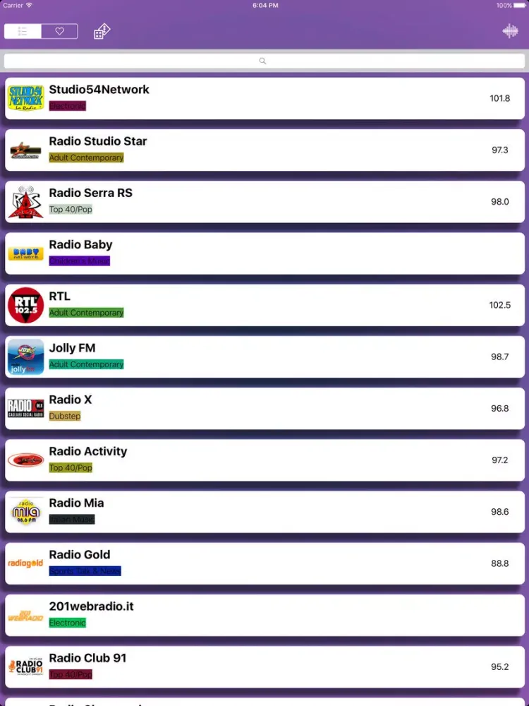 Radio - Le Migliori Radio FM Italiane iPad  স্ক্রিনশট