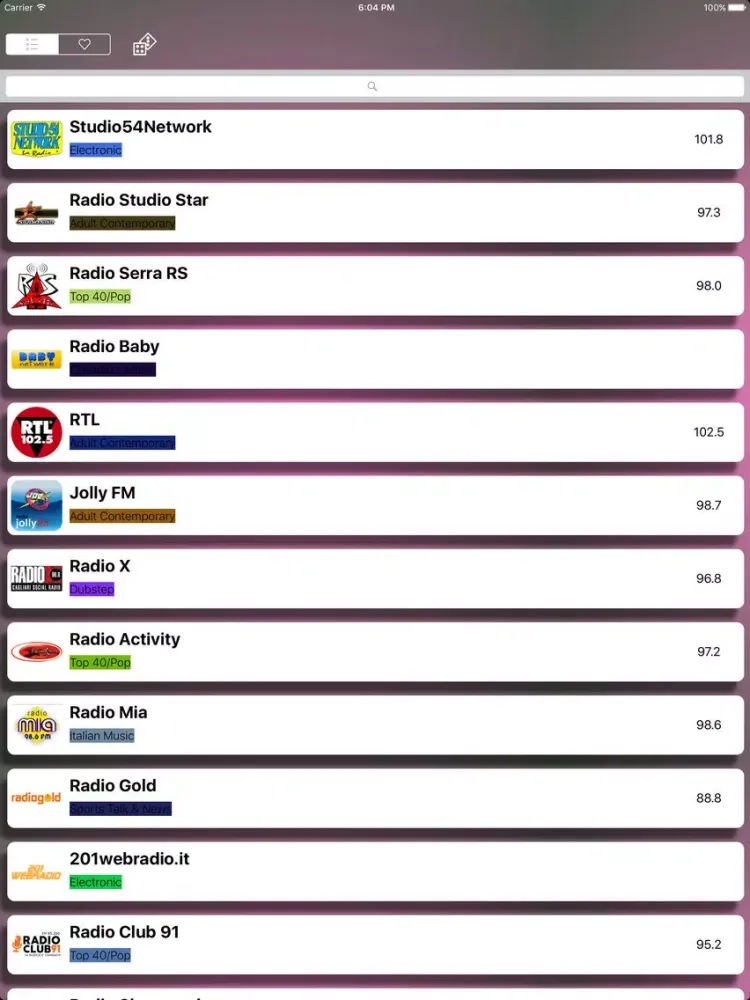 Radio - Le Migliori Radio FM Italiane iPad  স্ক্রিনশট