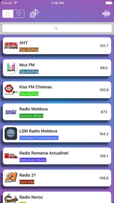 ภาพหน้าจอของ Moldova Radio Live Player - (Romanian)