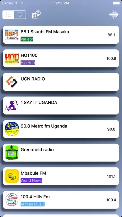 Captures d'écran de Uganda Radio Live Free