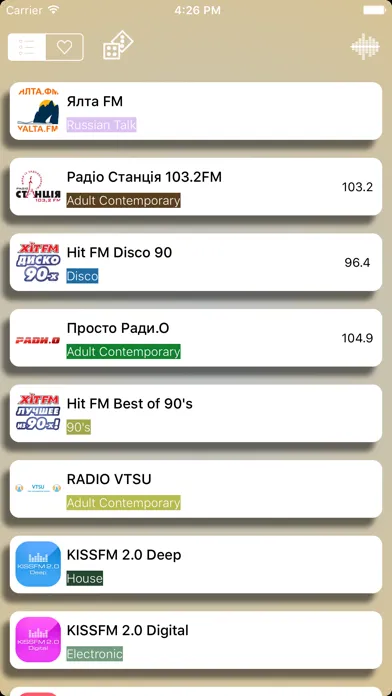 Radio Ukraine (Ukrainian / українська / Український / Україна радіо) - Радіо - Радіо Україна应用截图