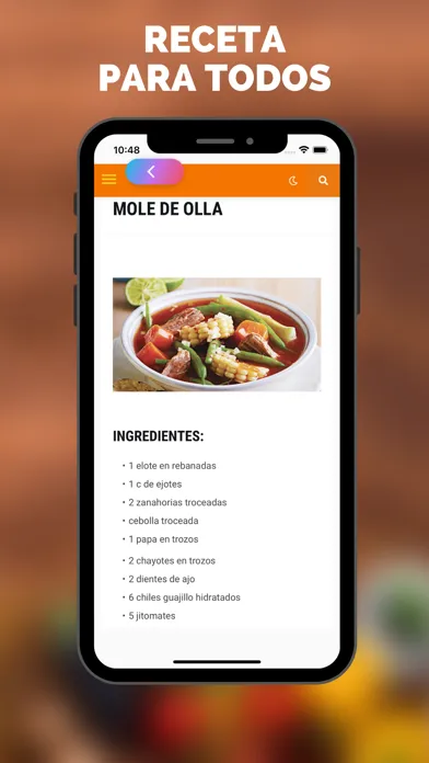 Screenshot di Recetas de Comidas Mexicanas