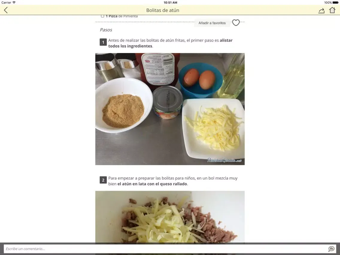 Recetas fáciles iPad  Ekran Görüntüleri