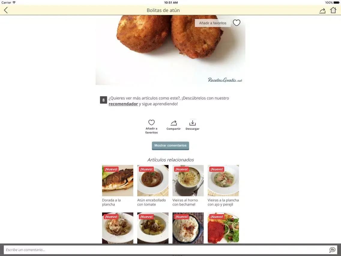 Recetas fáciles iPad  Ekran Görüntüleri