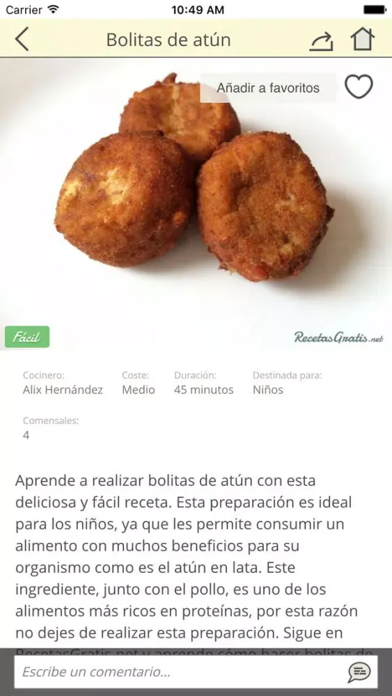 Recetas fáciles Ekran Görüntüleri