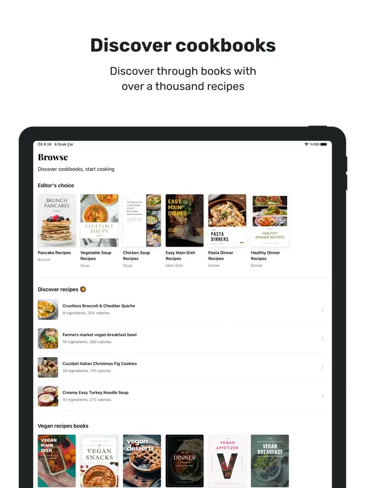 Recibook: Recipes & Cookbooks iPad  Screenshots