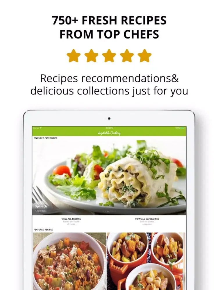 Healthy Vegetarian Recipes | Cooking Guide iPad  স্ক্রিনশট