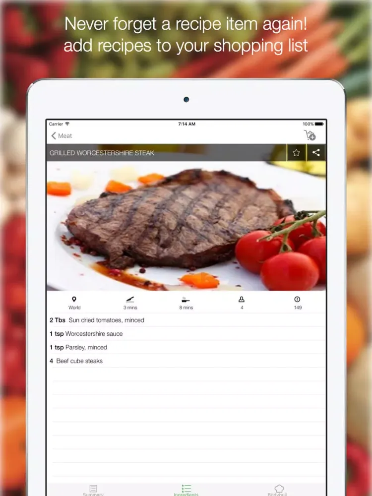 Скриншоты Bodybuilding Recipes - Find All Delicious Recipes iPad 