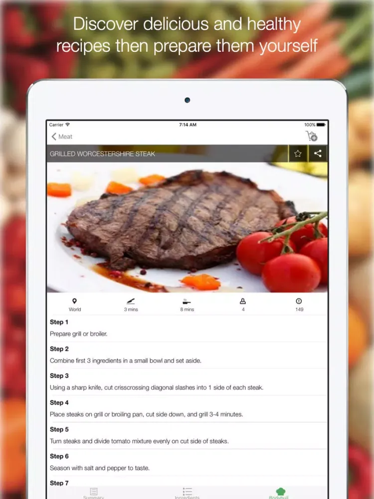 Скриншоты Bodybuilding Recipes - Find All Delicious Recipes iPad 