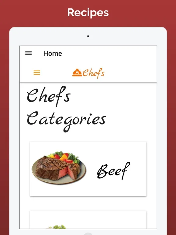 Captures d'écran de Recipes Cookbook App iPad 