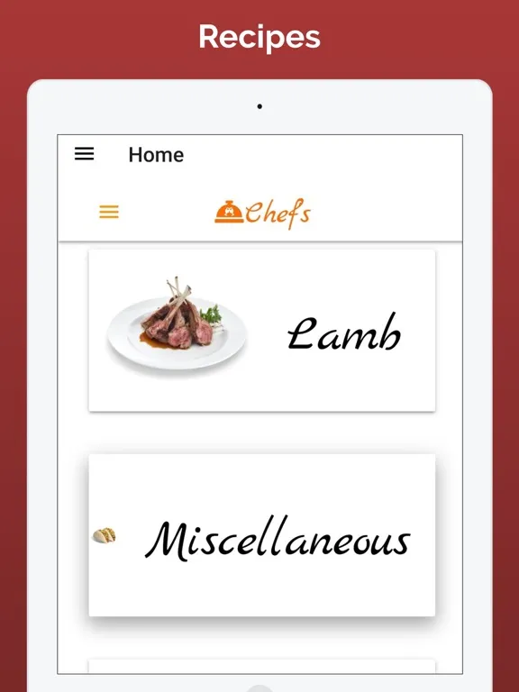 Captures d'écran de Recipes Cookbook App iPad 