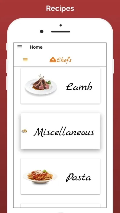 Captures d'écran de Recipes Cookbook App