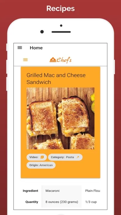 Captures d'écran de Recipes Cookbook App
