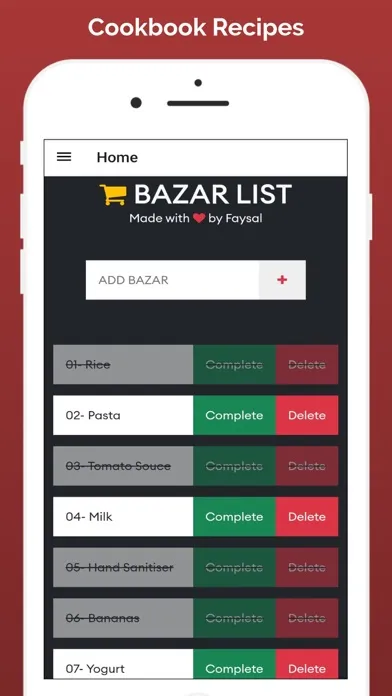 Captures d'écran de Recipes Cookbook App