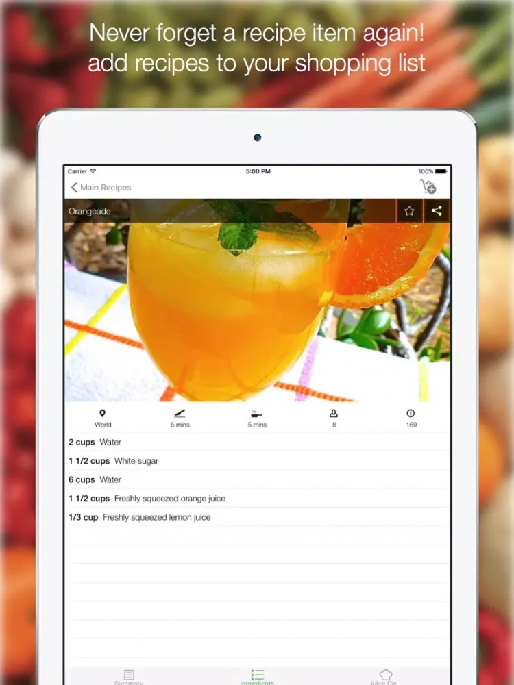 Juice Diet Recipes - Find All Delicious Recipes iPad 應用截圖
