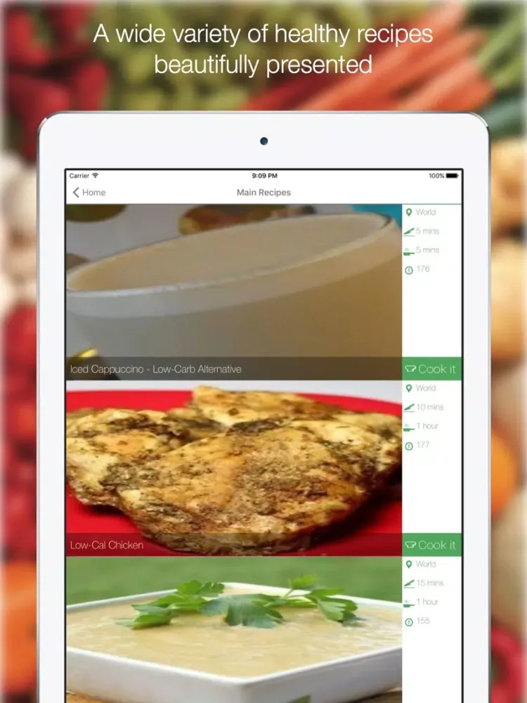 تصاویر Low Calorie Recipes - For A Better Shape Find All Recipes iPad 