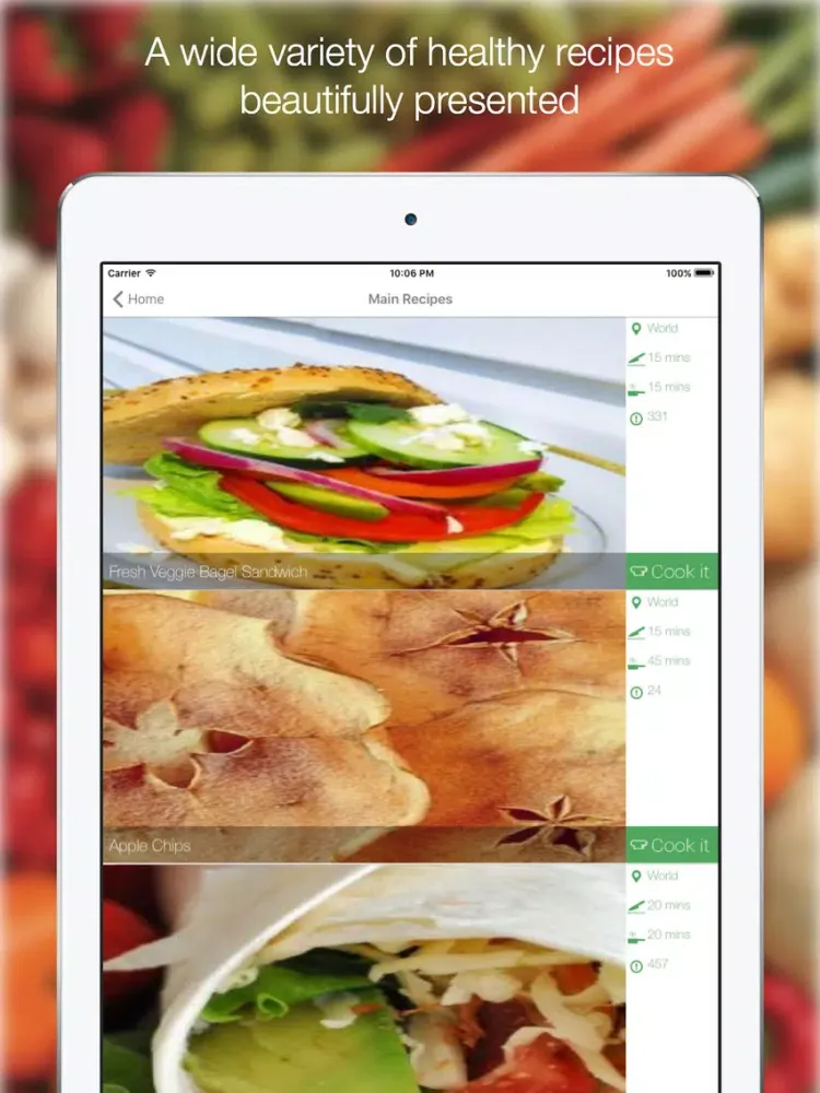 Скриншоты Meal Recipes - Find All The Delicious Recpies - Sandwich and Health Meal Recipes iPad 
