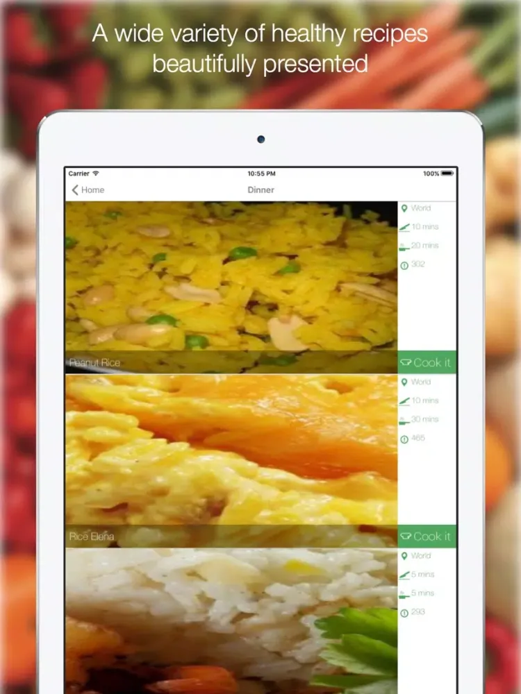 Rice Recipes - Dinner & Lunch Recipes - Find All The Delicious Recipes iPad  Screenshots