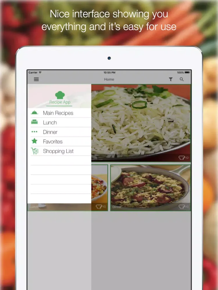 Rice Recipes - Dinner & Lunch Recipes - Find All The Delicious Recipes iPad  Screenshots
