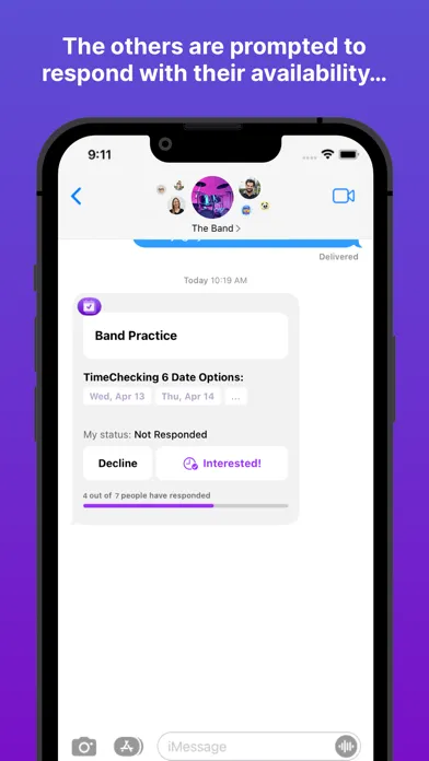 TimeCheck iMessage Extension Screenshots