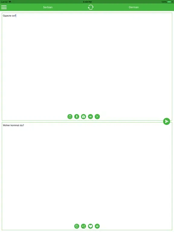 Скриншоты Serbian German Translator iPad 