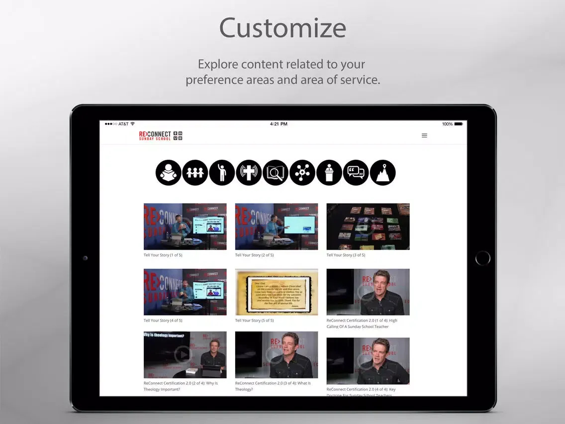 Capturas de pantalla de Reconnect Sunday School iPad 