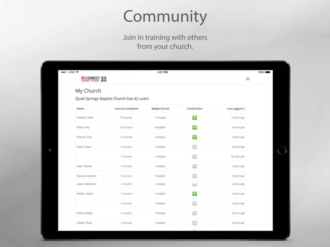 Capturas de pantalla de Reconnect Sunday School iPad 