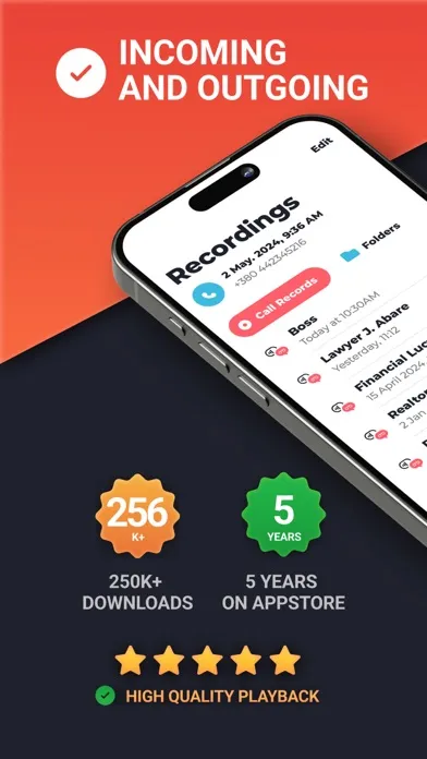 ภาพหน้าจอของ Phone Call Recorder ACR
