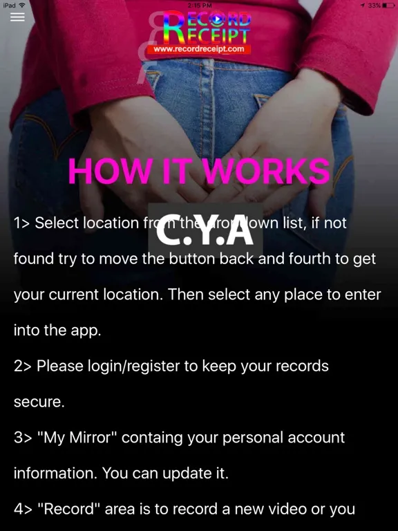 Capturas de pantalla de RecordReceipt Best C.Y.A Tool iPad 