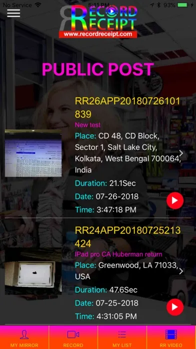 Capturas de pantalla de RecordReceipt Best C.Y.A Tool