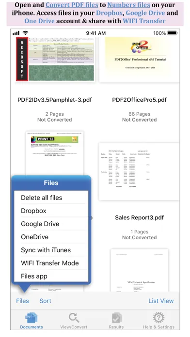 PDF to Numbers by PDF2Office স্ক্রিনশট
