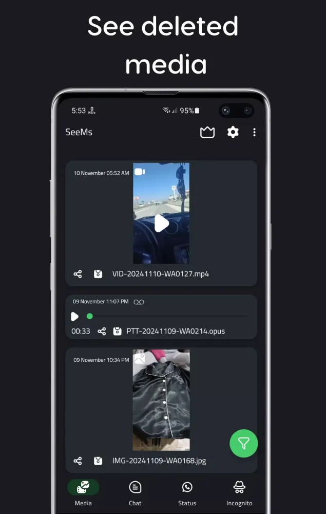 Captures d'écran de Recover Deleted Messages
