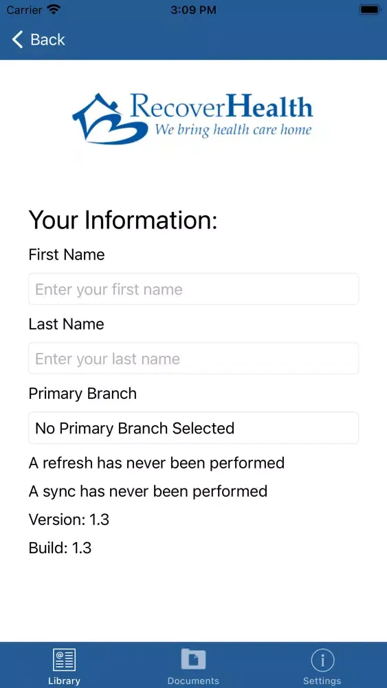 Recover Health Document Vault Screenshots