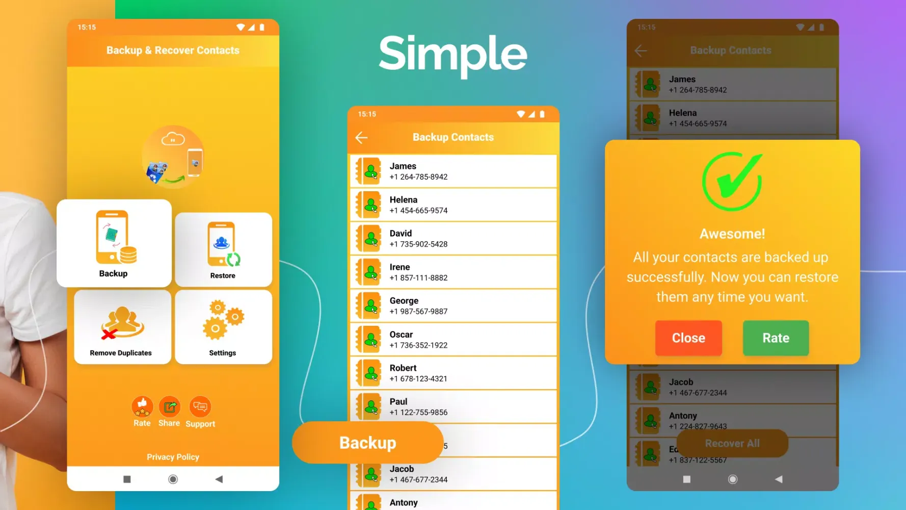Recover Deleted Contacts Screenshots